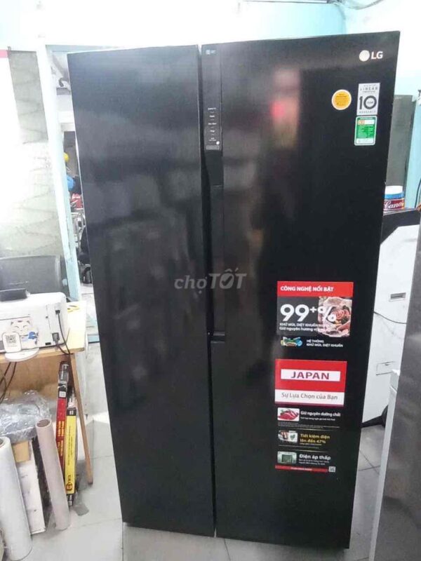 Tủ lạnh LG sbs 613L Inverter GR-B247WB zin mới 95%