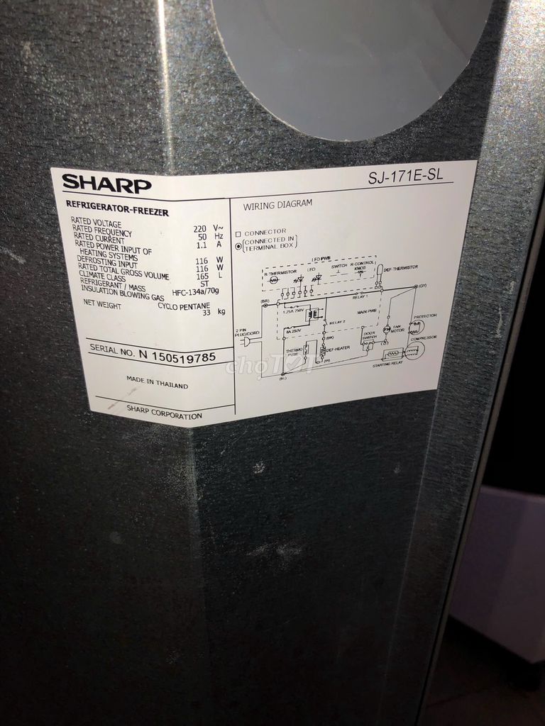 Tủ lạnh Sharp 165 lít SJ-171E khử mùi kháng khuẩn - Hình ảnh 7