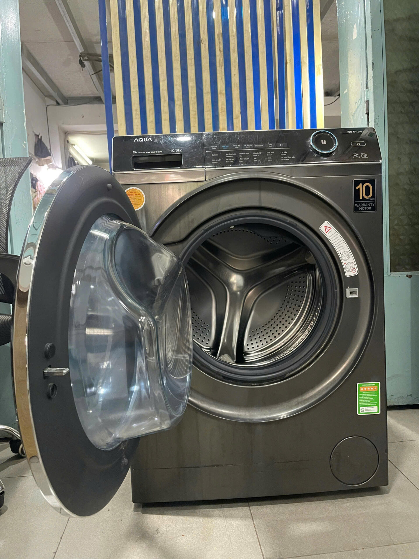 Máy Giặt Sấy Aqua Inverter 10/6 Kg AQD-AH1000G tiết kiệm điện - FREE SHIP - Hình ảnh 3
