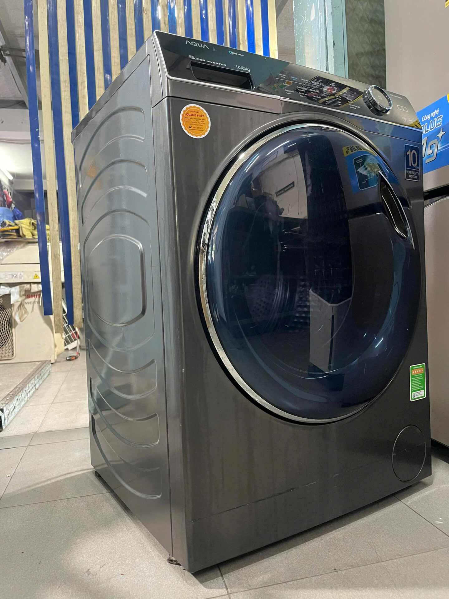Máy Giặt Sấy Aqua Inverter 10/6 Kg AQD-AH1000G tiết kiệm điện - FREE SHIP - Hình ảnh 4