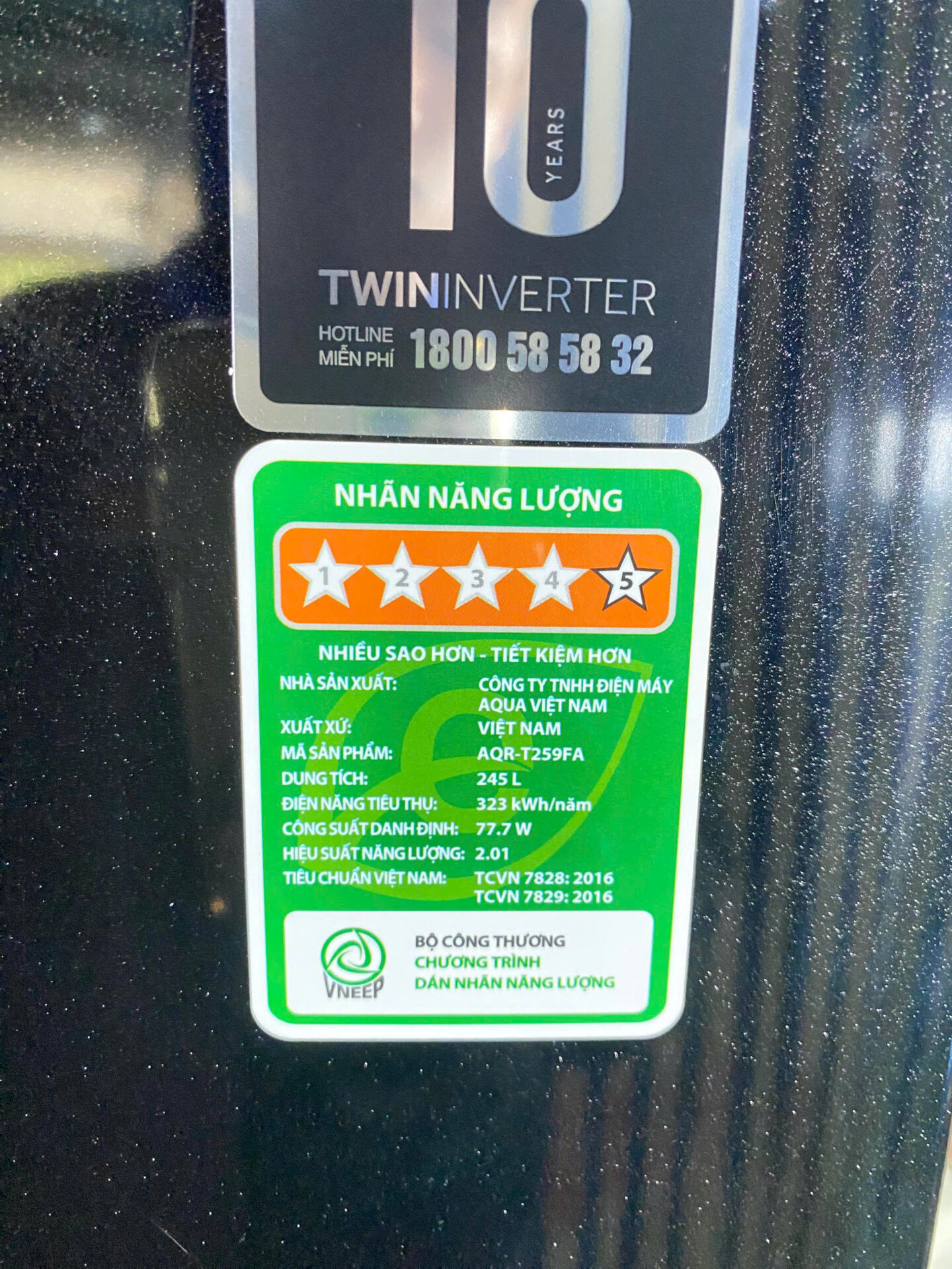 Tủ lạnh Aqua Inverter 245L tiết kiệm điện mới 98% - FREE SHIP -Bảo hành 12 tháng - Hình ảnh 6