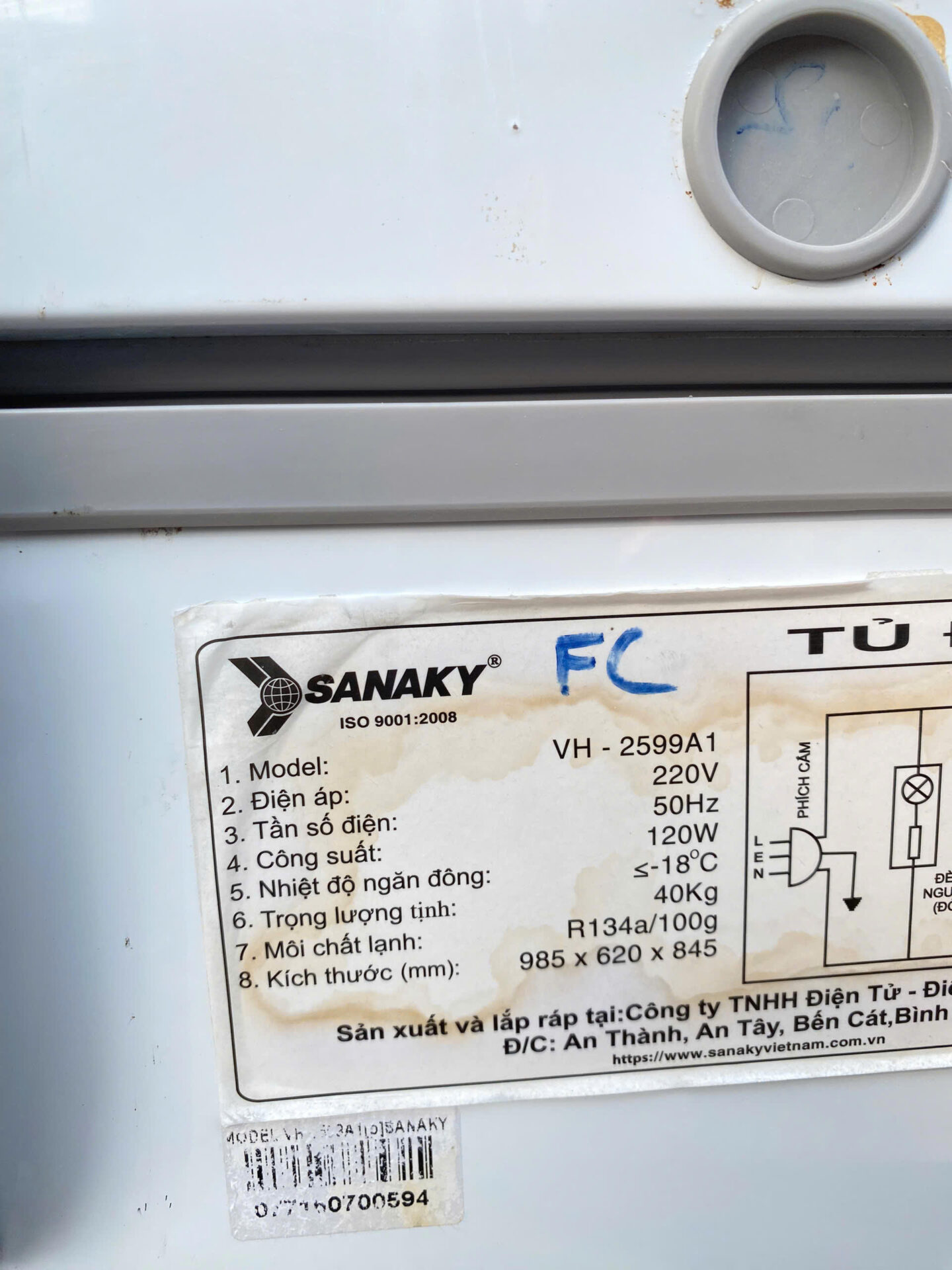 Tủ Đông Sanaky 208L VH-2599A1 zin mới 90% - FREE SHIP - Hình ảnh 6