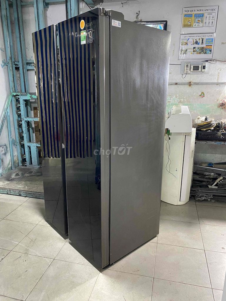 Tủ lạnh Aqua Inverter 602 lít sbs AQR-IG696FS tiết kiệm điện - FREESHIP - Hình ảnh 2