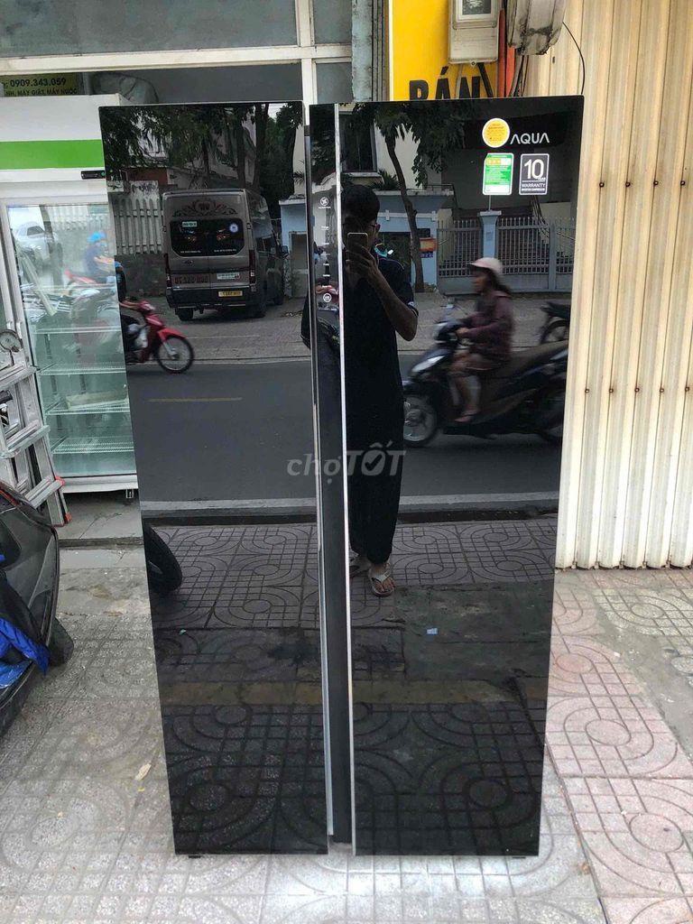 Tủ lạnh Aqua Inverter 602 lít sbs AQR-IG696FS tiết kiệm điện - FREESHIP