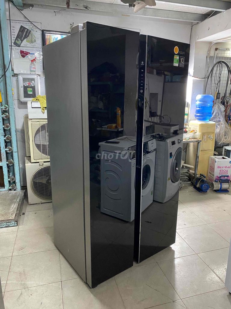 Tủ lạnh Aqua Inverter 602 lít sbs AQR-IG696FS tiết kiệm điện - FREESHIP - Hình ảnh 3