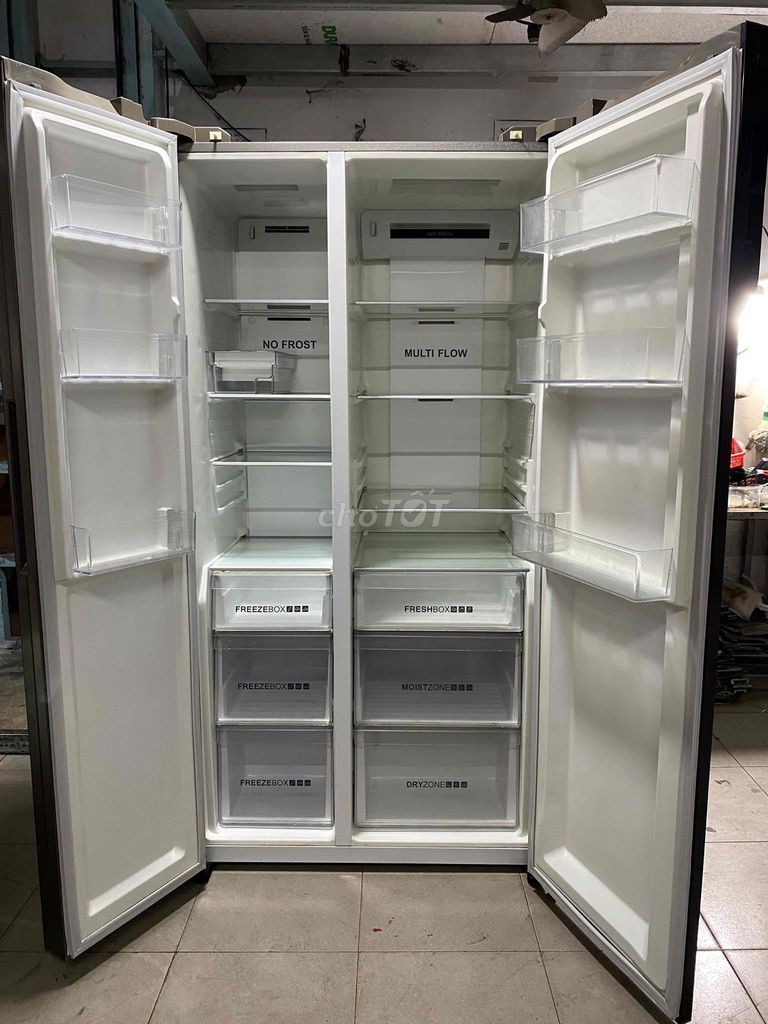 Tủ lạnh Aqua Inverter 602 lít sbs AQR-IG696FS tiết kiệm điện - FREESHIP - Hình ảnh 4