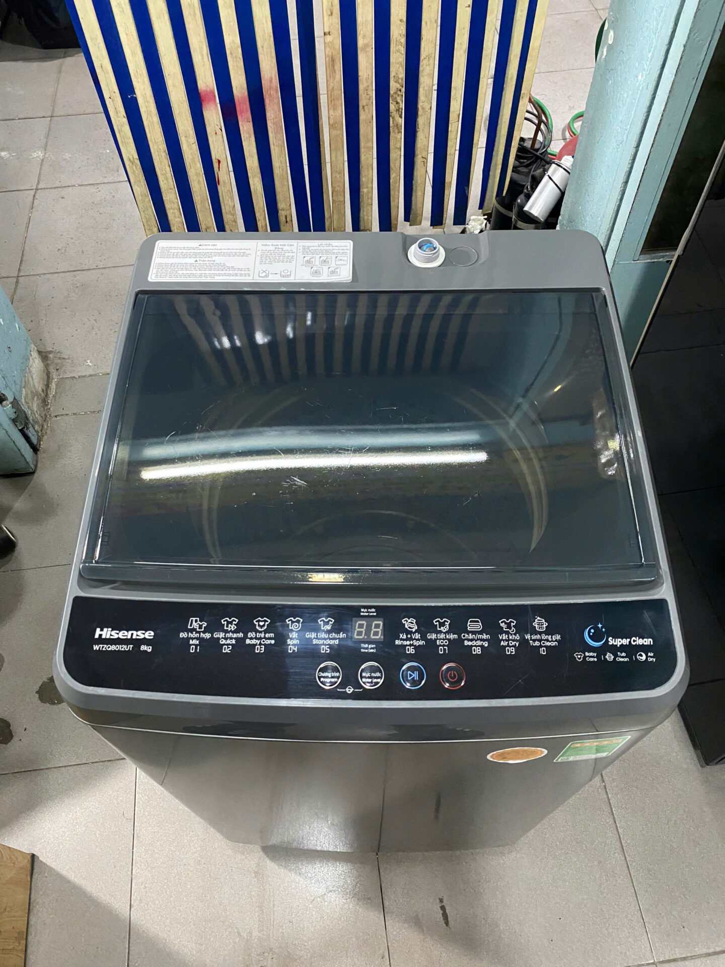 Máy giặt Hisense 8kg WTZQ8012UT - Free Ship - Hình ảnh 3