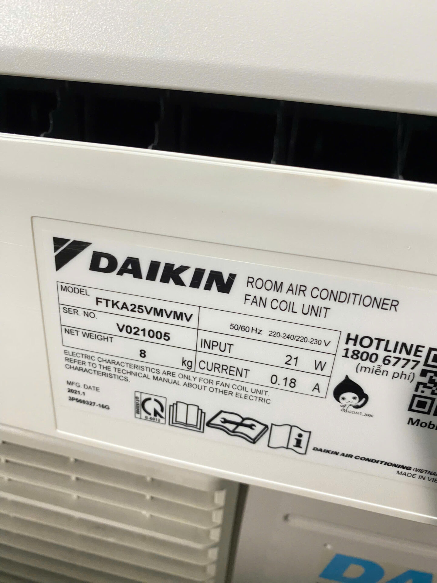 Máy lạnh Daikin 1HP Inverter FTKA25VMVMV nhẹ điện - Hình ảnh 6