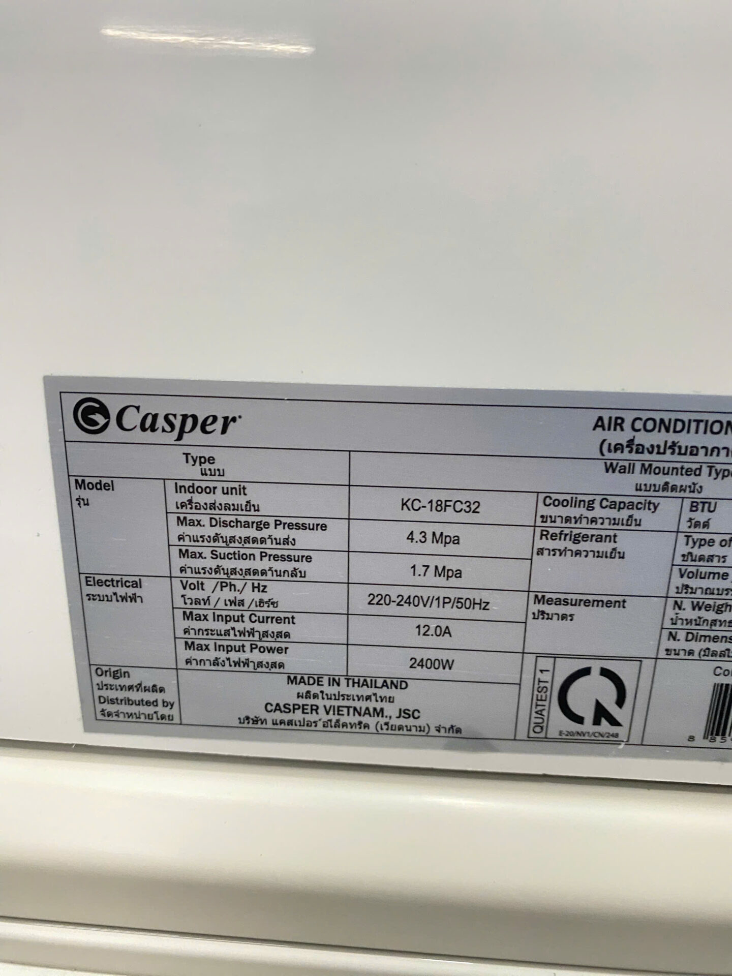 Máy lạnh Casper 2HP KC-18FC32 - Bao công lắp đặt - Hình ảnh 6