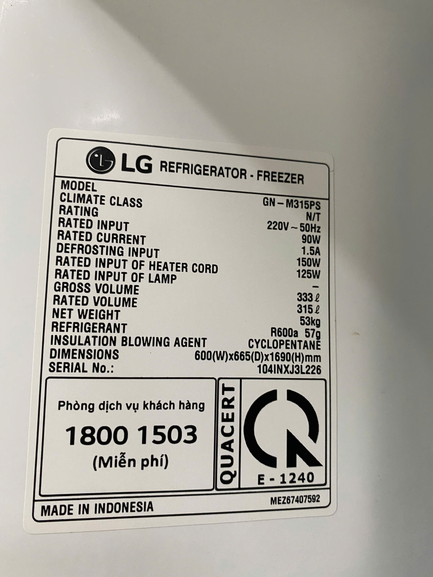 Tủ lạnh LG 315 lít Inverter bền bỉ, nhẹ điện - FreeShip - Hình ảnh 7