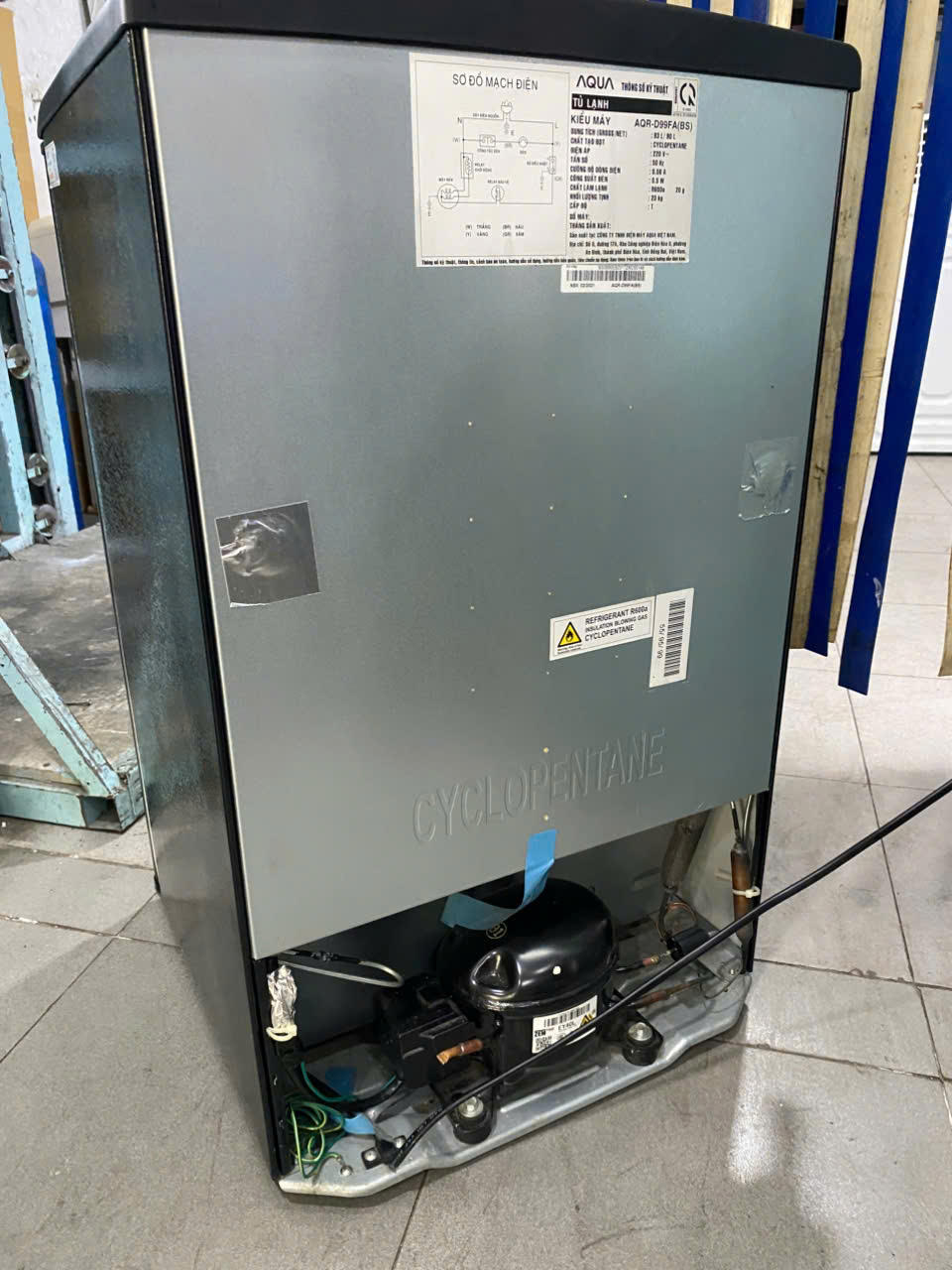 Tủ lạnh Aqua 90 lít AQR-D99FA zin mới 95% nhẹ điện - FreeShip - Hình ảnh 7