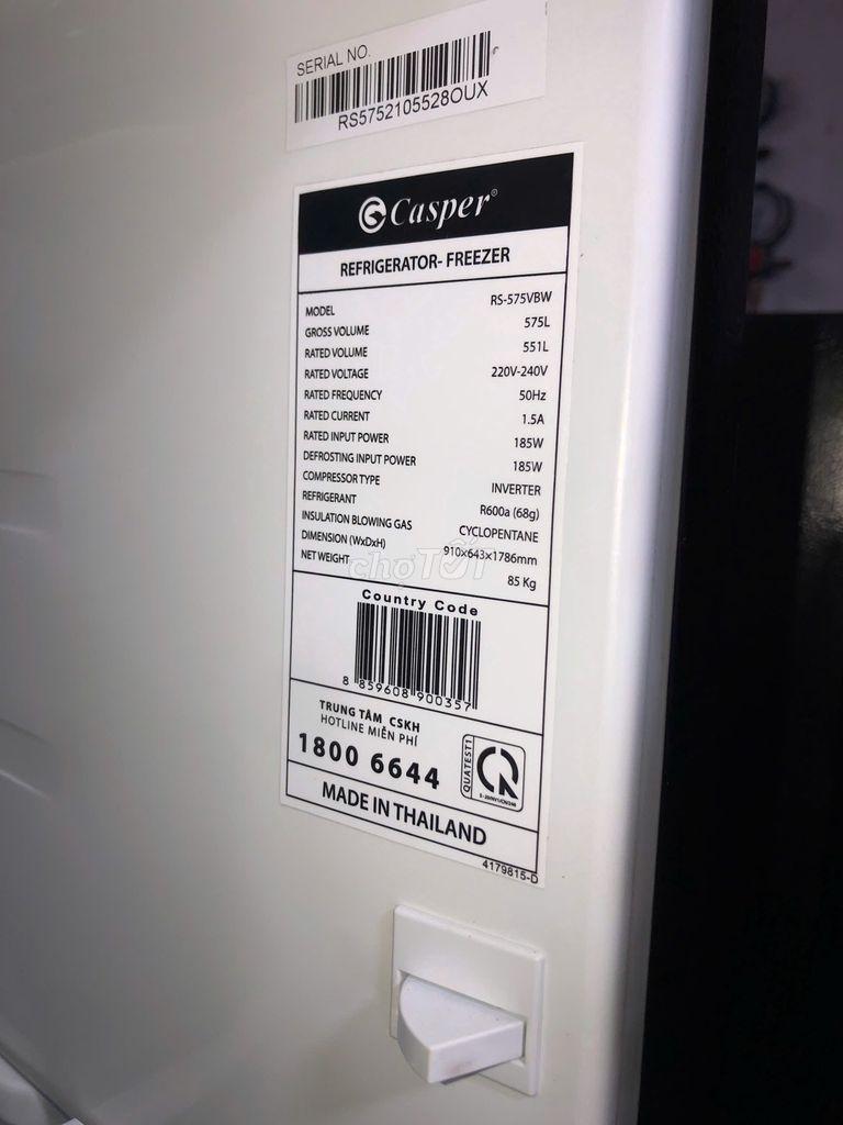 Tủ lạnh Casper Inverter 551L RS 575VBW Date 2022 - Hình ảnh 7
