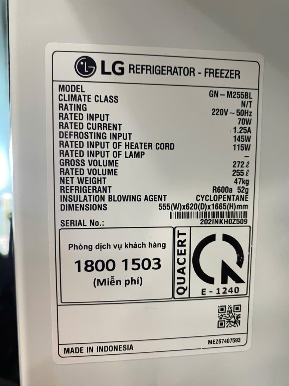 Tủ lạnh LG Inverter 255L tiết kiệm điện - FreeShip - Hình ảnh 8