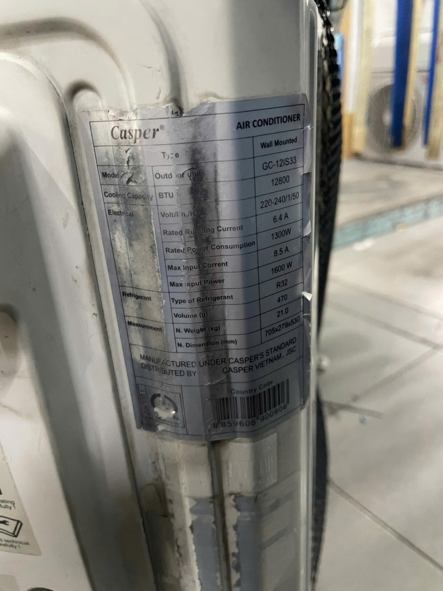 Máy lạnh Casper 1.5HP Inverter GC-12IS33 nhẹ điện - Hình ảnh 8