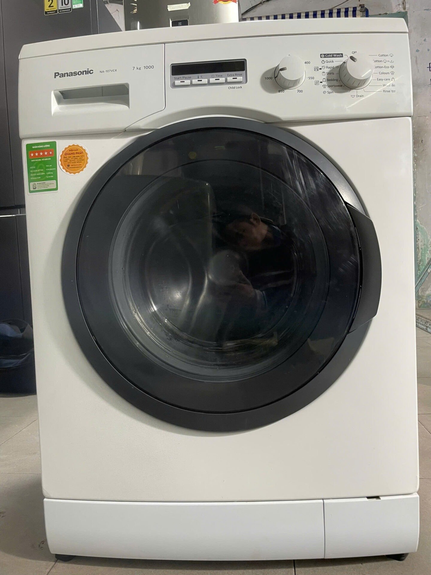 Máy giặt Panasonic 7kg bền bỉ, nhẹ điện FreeShip