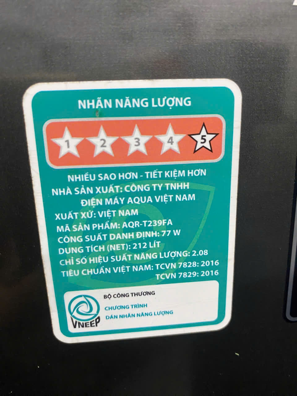 Tủ lạnh Aqua 212 lít Inverter AQR-T239FA Date 2025 - Hình ảnh 6