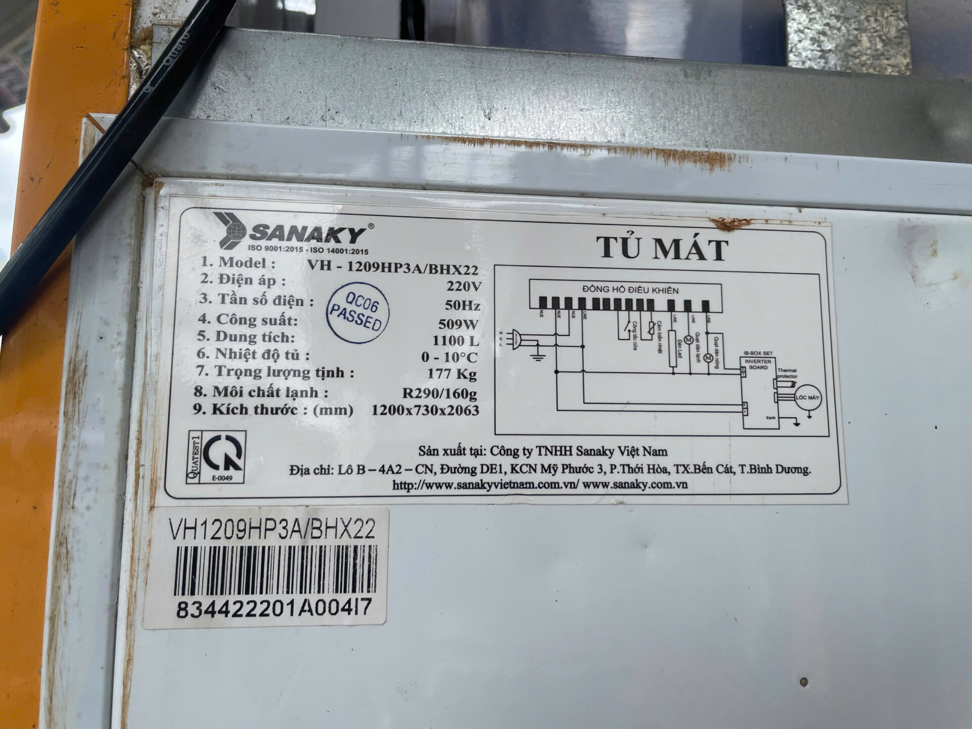 Tủ mát Sanaky 1100L inverter VH-1209HP3A zin mới 95% - Hình ảnh 7