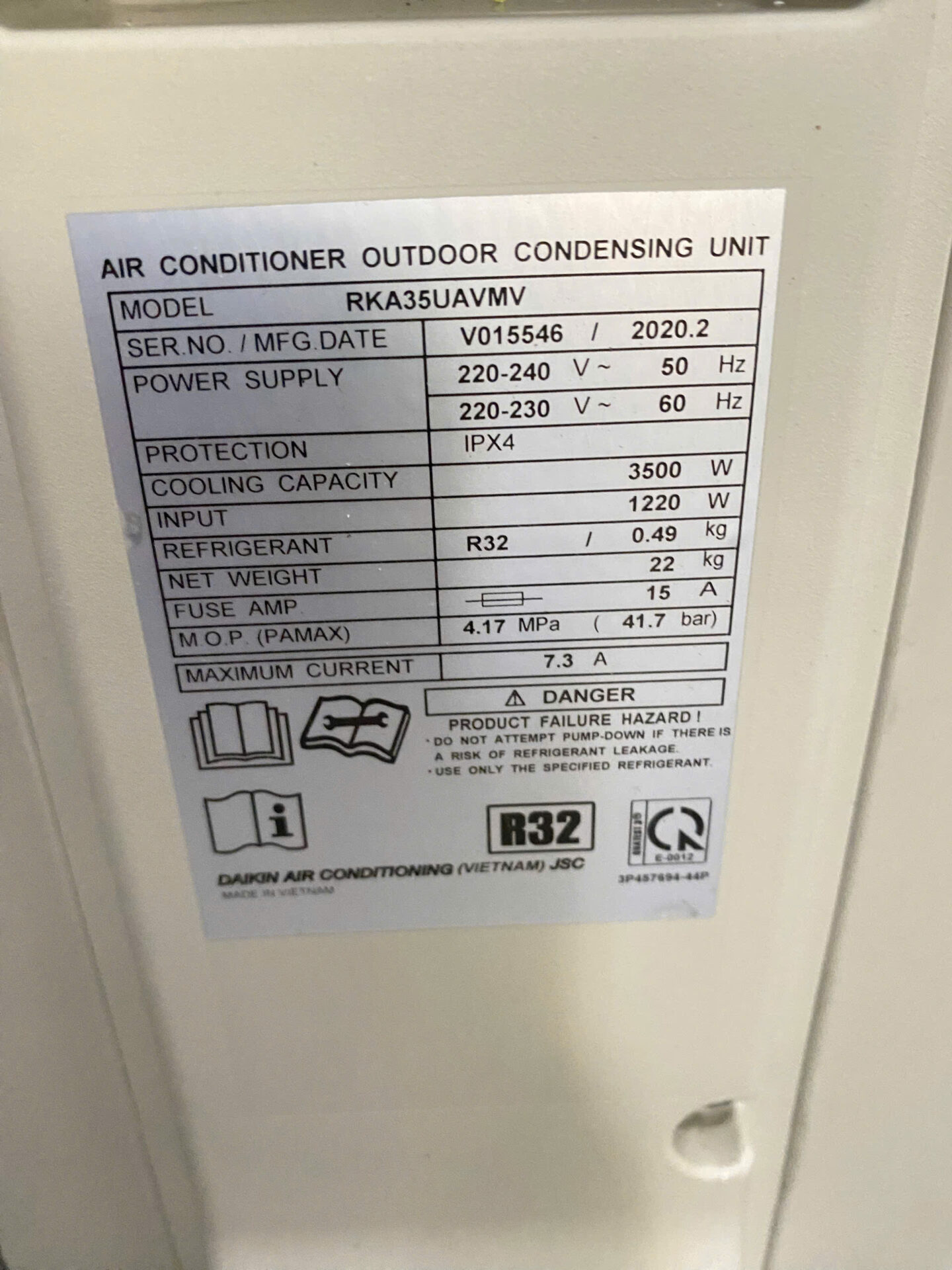 Máy lạnh Daikin 1.5hp inverter FTKA35UAVMV - Hình ảnh 7
