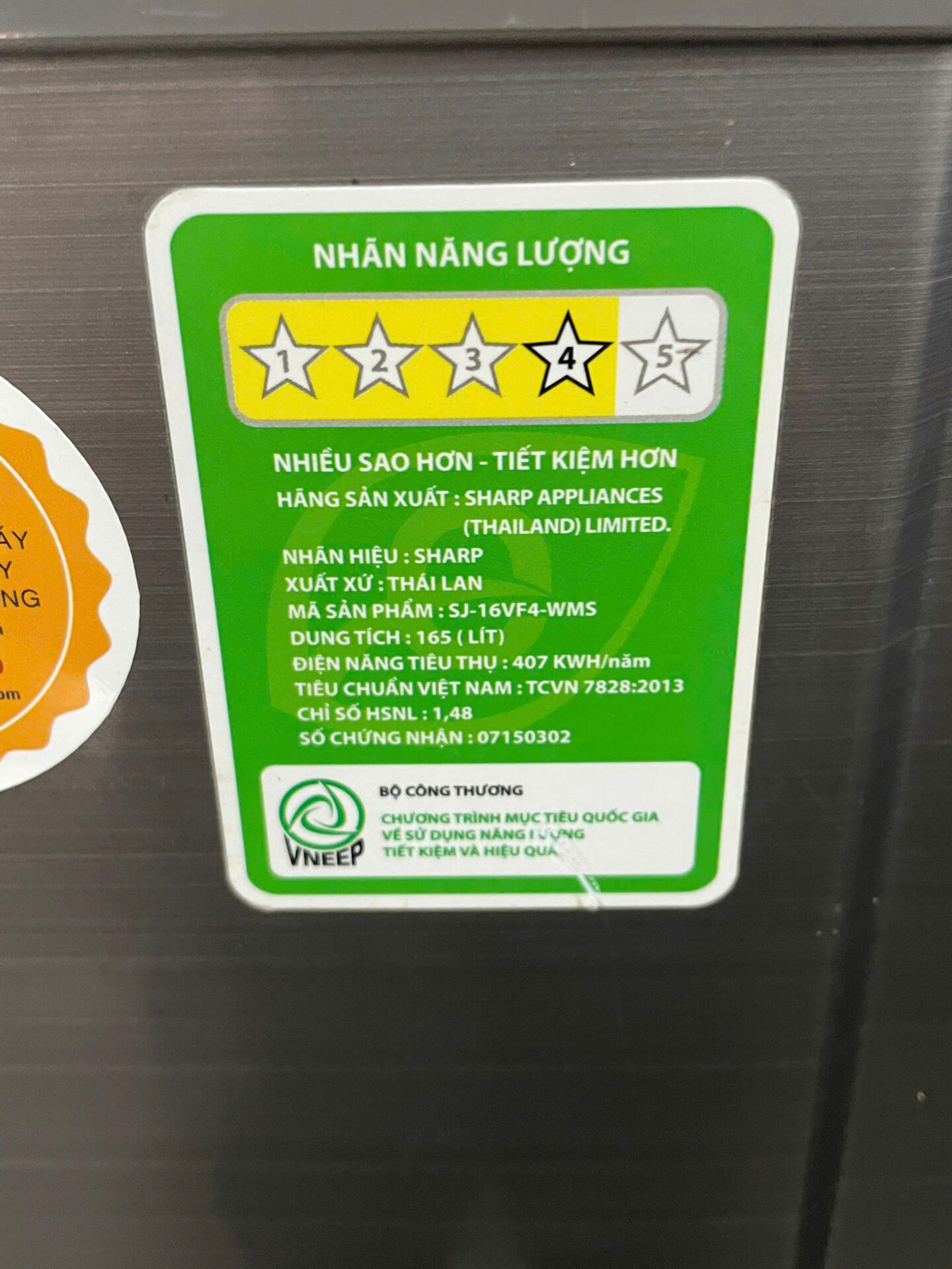 Tủ lạnh sharp 165 lít làm đá nhanh, ko đóng tuyết FreeShip - Hình ảnh 7
