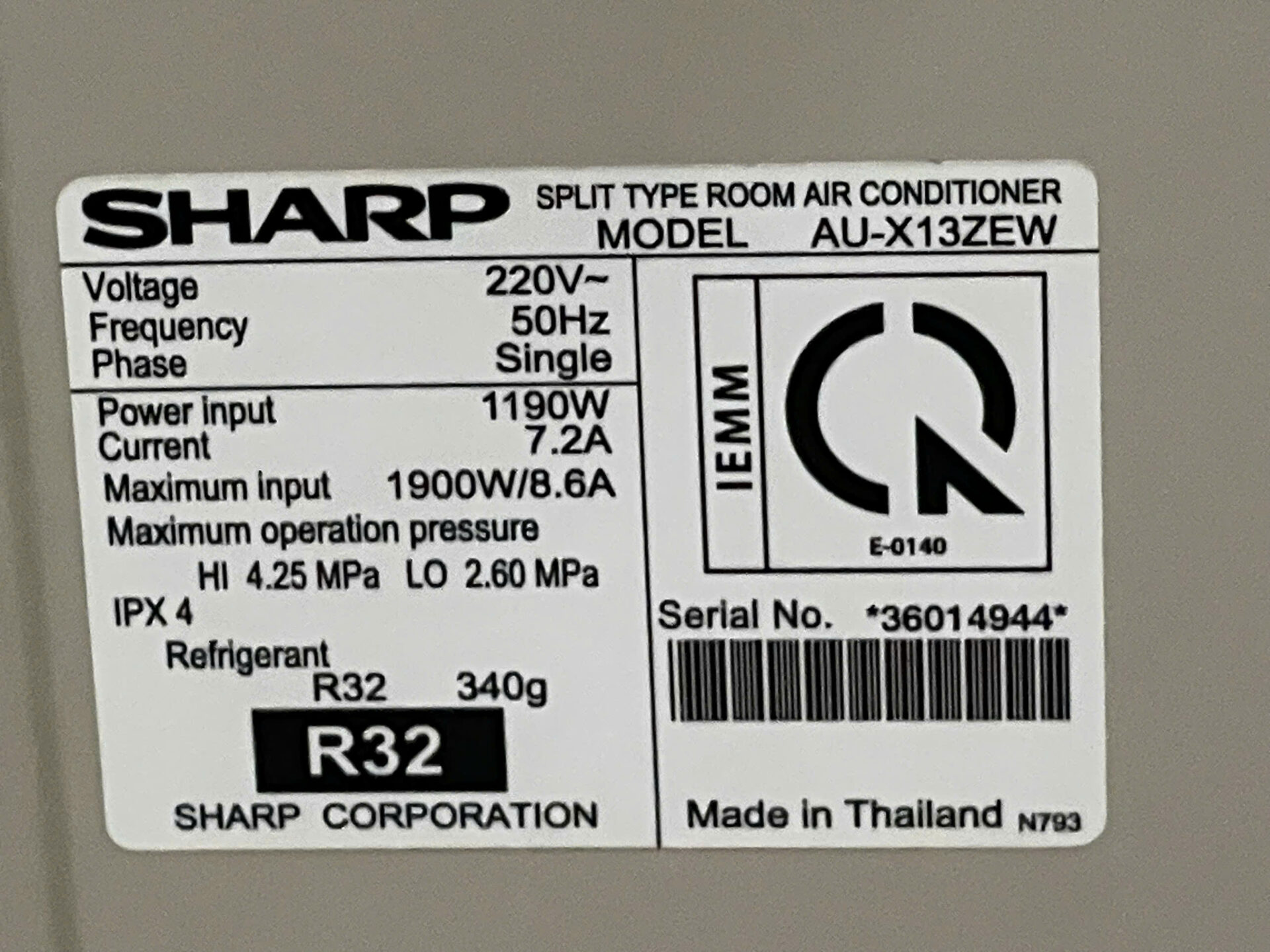 Máy lạnh Sharp Inverter 1.5HP AH-X13ZEW nhẹ điện - Hình ảnh 7