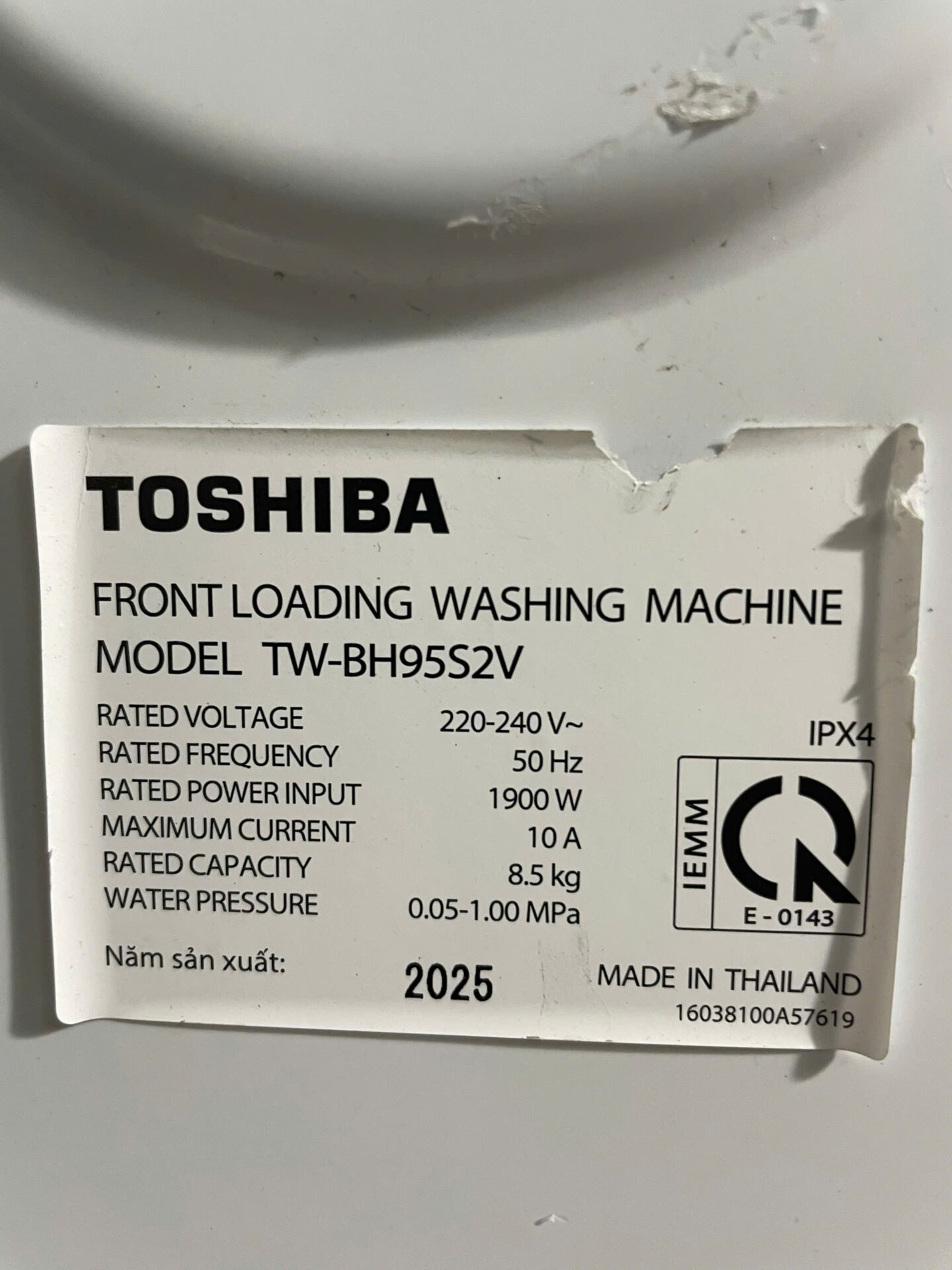 Máy giặt Toshiba 8.5Kg Inverter Date 2025 FreeShip - Hình ảnh 8