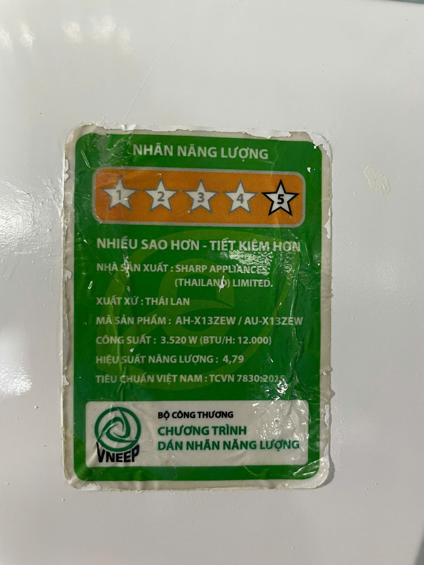 Máy lạnh Sharp Inverter 1.5HP AH-X13ZEW nhẹ điện - Hình ảnh 8