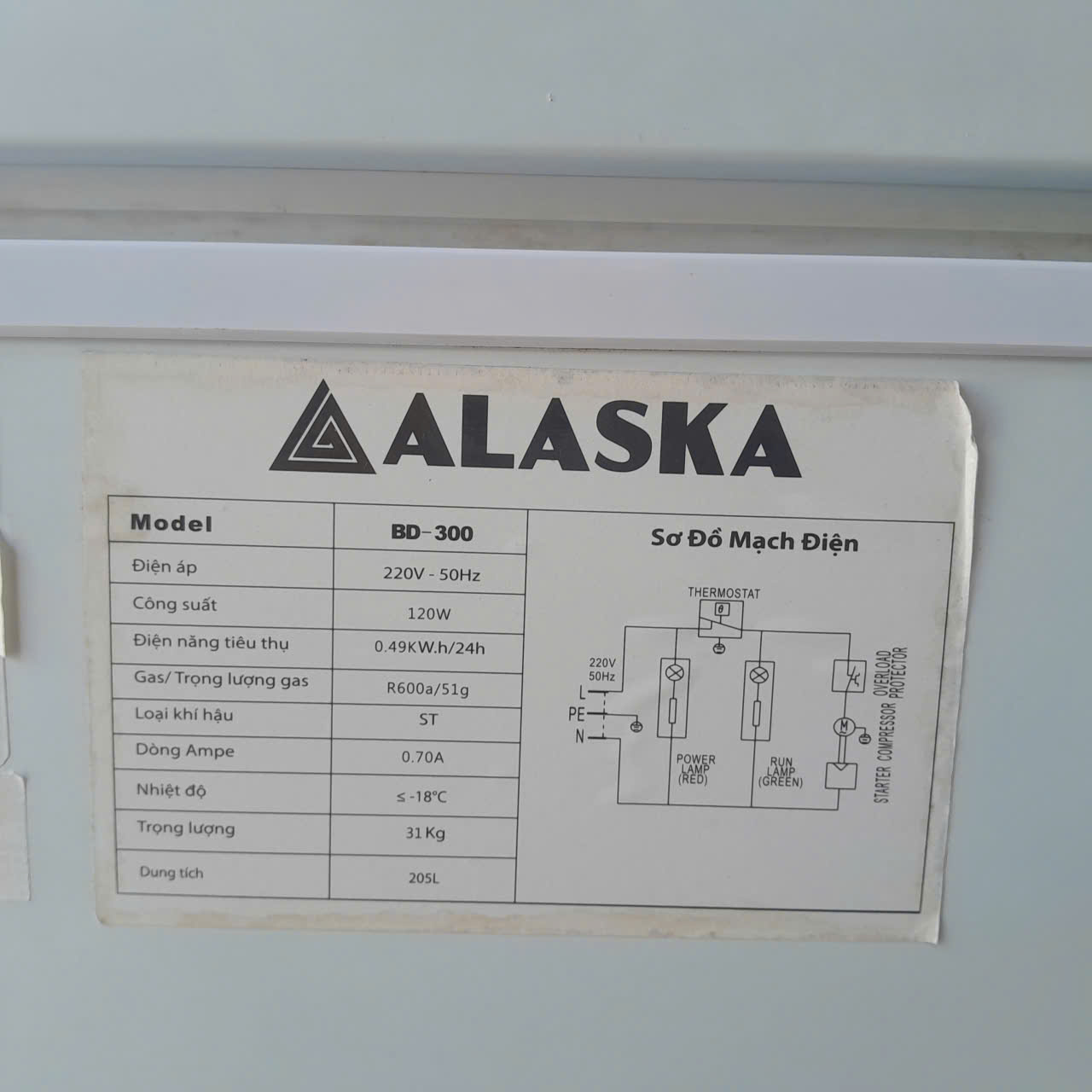Tủ đông Alaska 205 lít BD-300 zin mới 90% nhẹ điện FreeShip - Hình ảnh 8