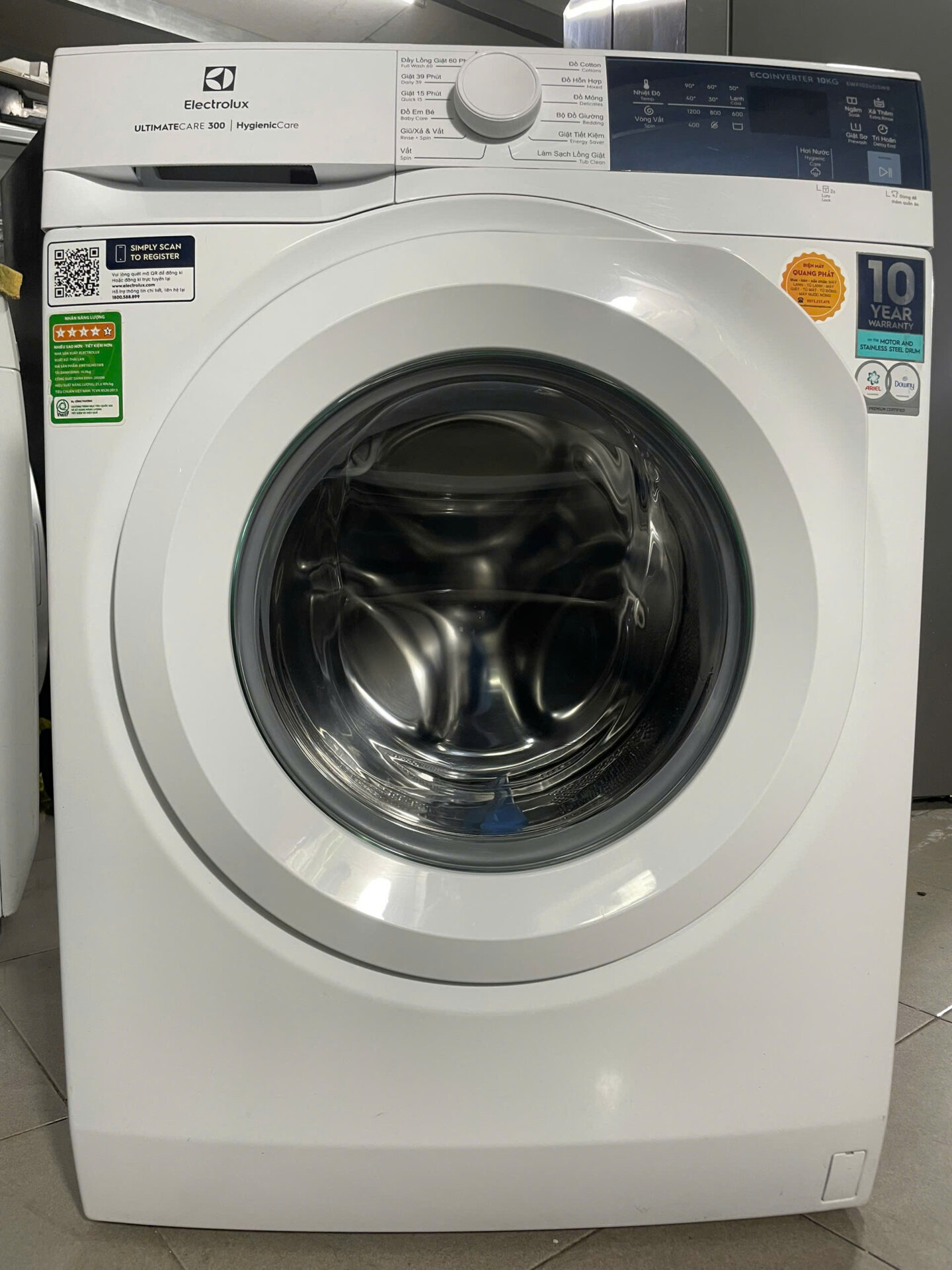 Máy giặt Electrolux 10kg Inverter - Free Ship - BH 12th