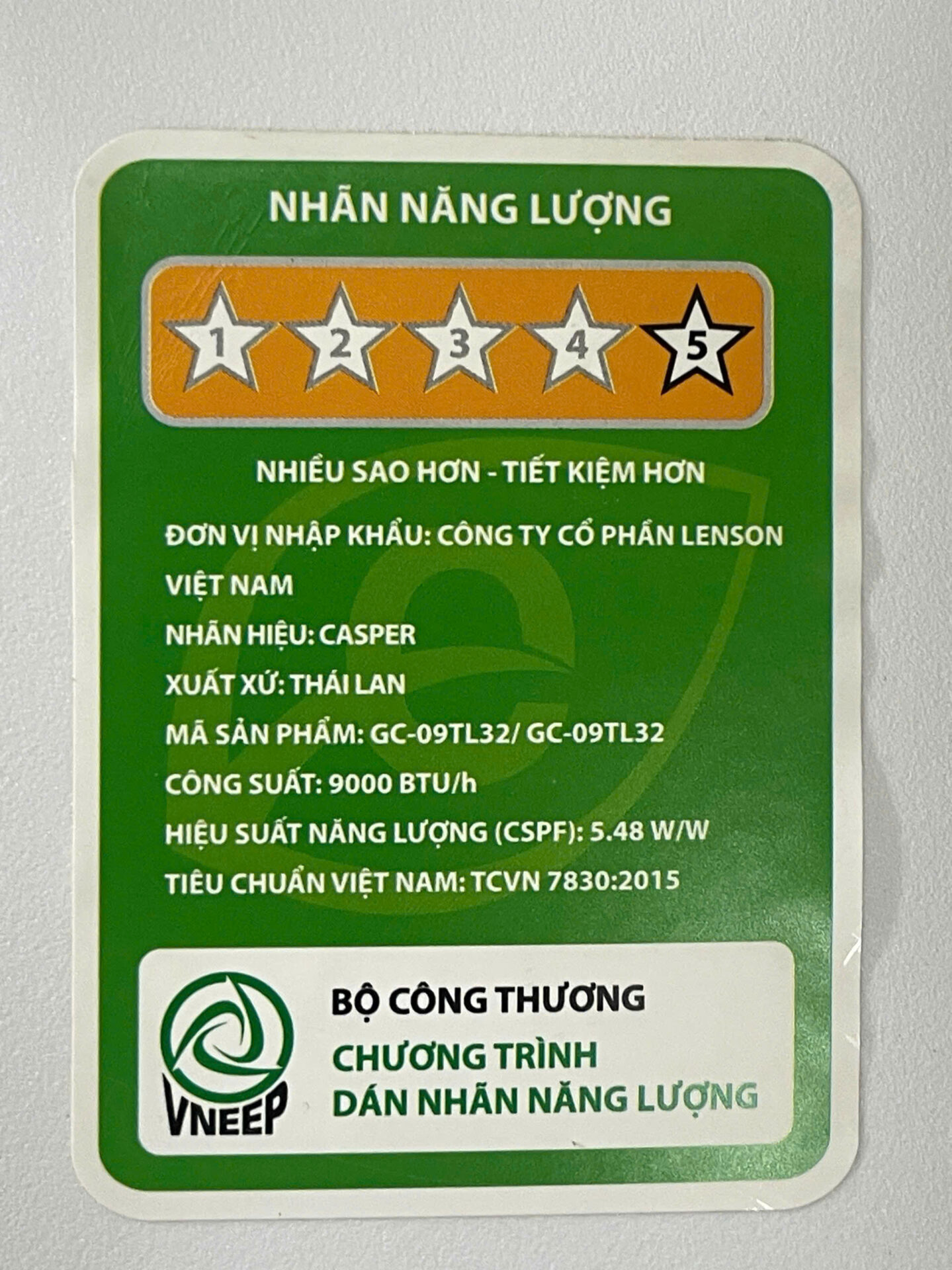Máy lạnh Casper 1HP Inverter Siêu tiết kiệm điện - Hình ảnh 6