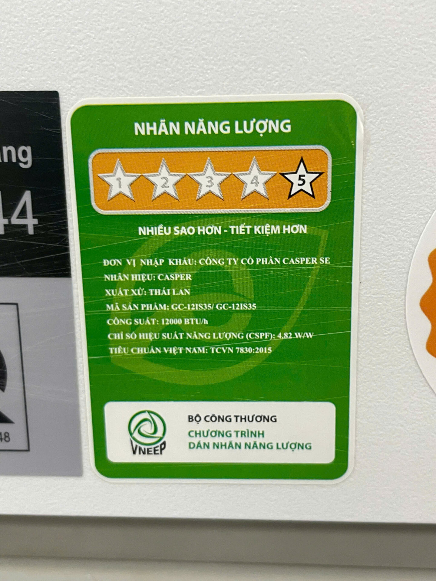 Máy lạnh Casper 1.5HP Inverter GC-12IS35 Date 2023 - Hình ảnh 6