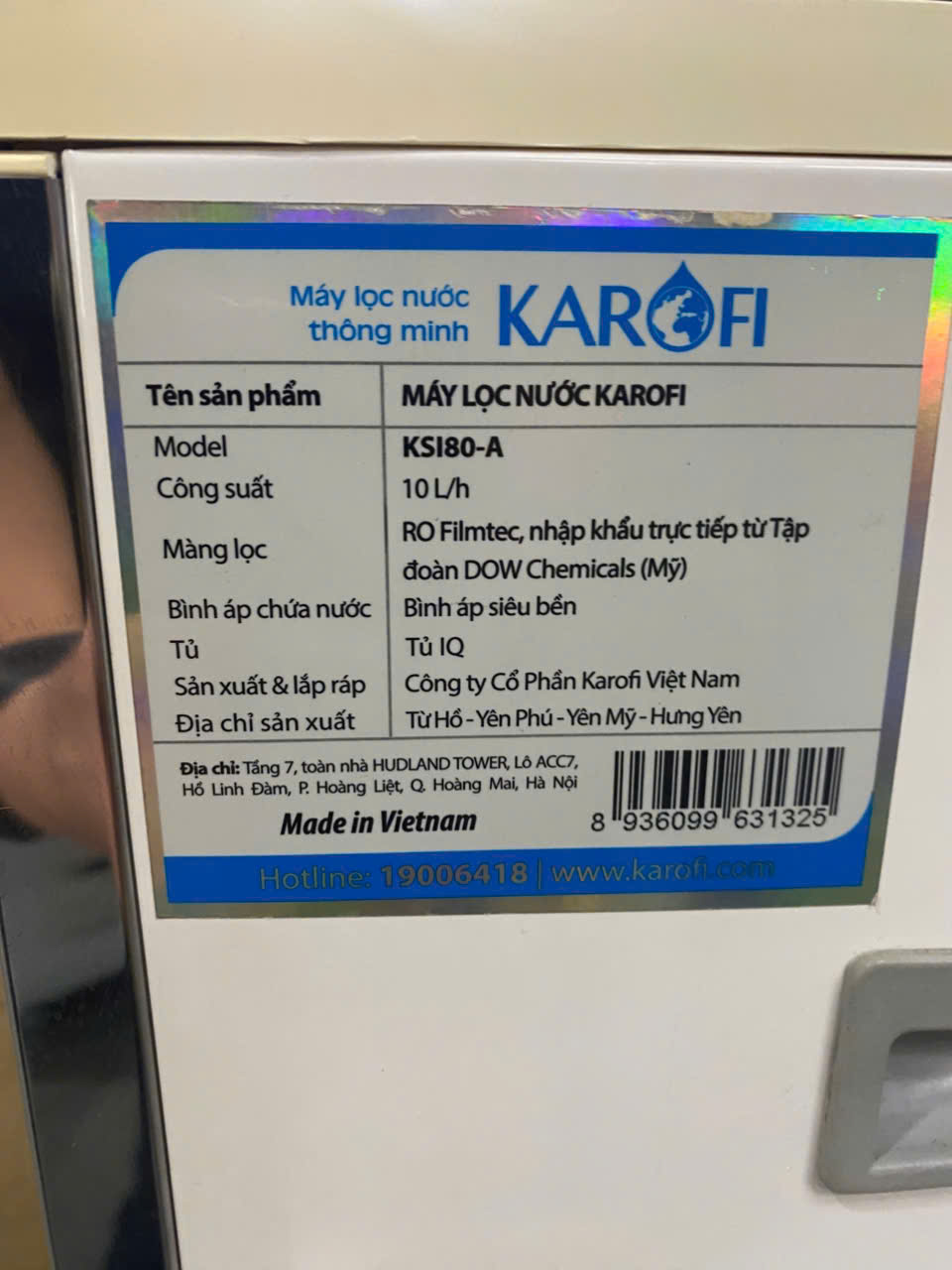 Máy lọc nước RO Karofi KSI08-A, 8 lõi lọc - FreeShip - Hình ảnh 6