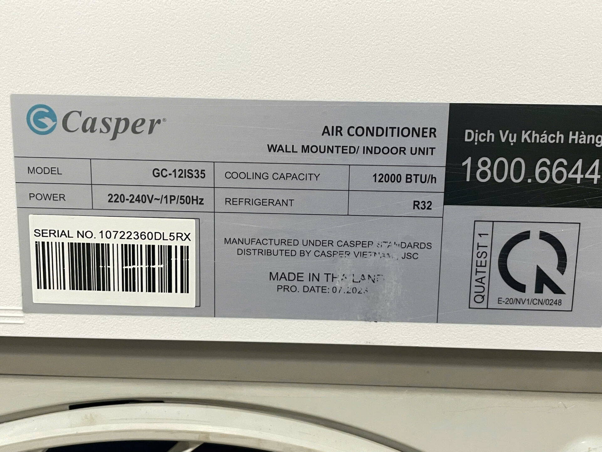 Máy lạnh Casper 1.5HP Inverter GC-12IS35 Date 2023 - Hình ảnh 7