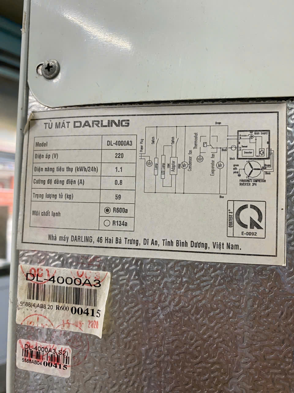 Tủ mát Darling 400L Inverter DL-4000A3 ZIN - FreeShip - Hình ảnh 7