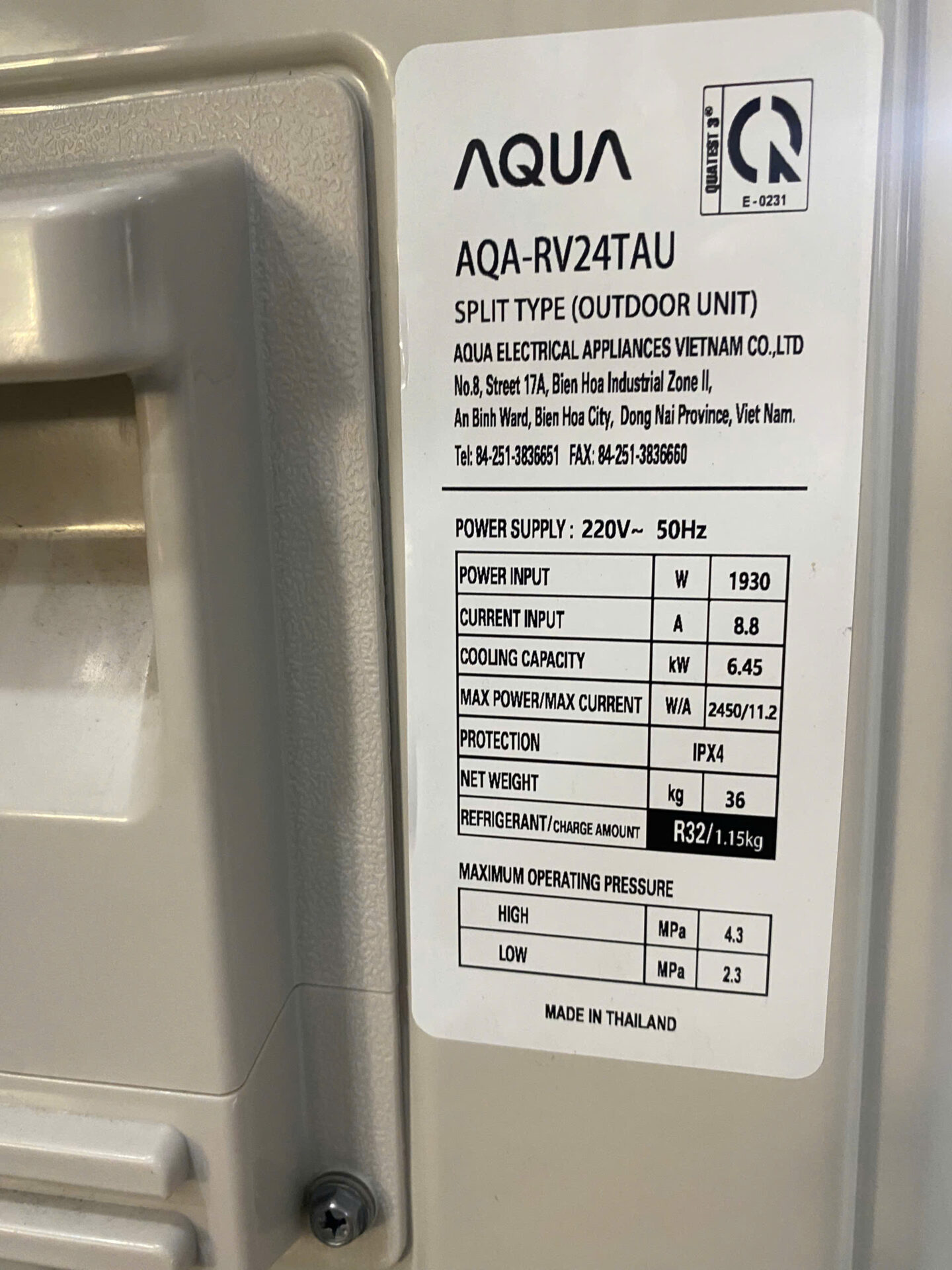 Máy lạnh Aqua 2.5HP Inverter AQA-RV24TA Date 2025 BH 12 tháng - Hình ảnh 8