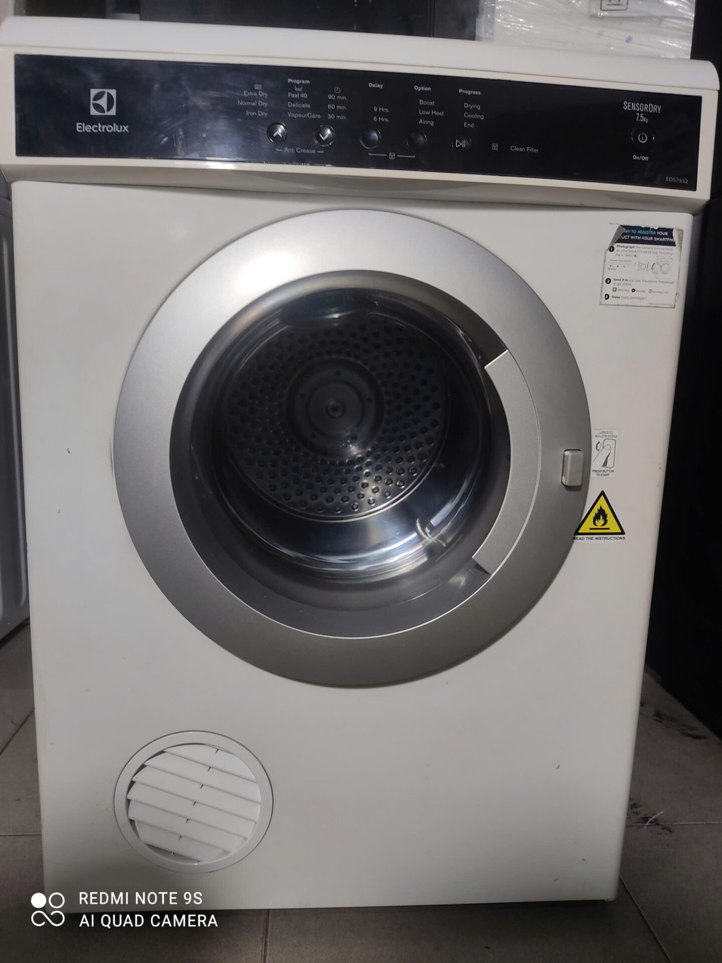 Máy sấy quần áo Electrolux 7.5kg - Free Ship