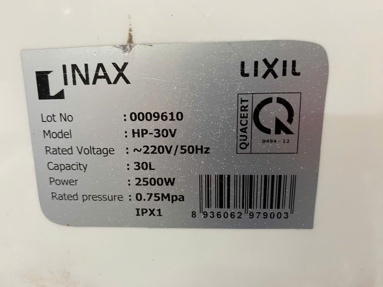 Bình nóng lạnh gián tiếp INAX 30 lít - Free Ship - Hình ảnh 3