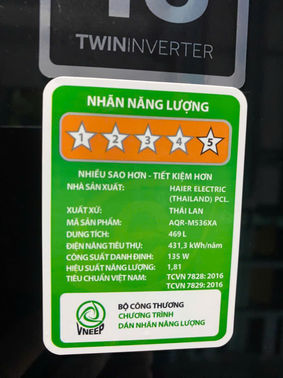 Tủ lạnh Aqua 469 lít Inverter AQR-M536XA(GB) BH hãng 24 tháng - Hình ảnh 5