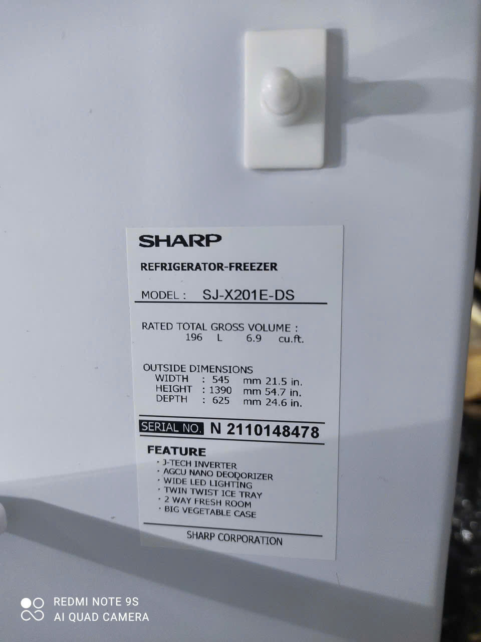 Tủ lạnh Sharp 196 lít Inverter nhẹ điện - FreeShip - Hình ảnh 7