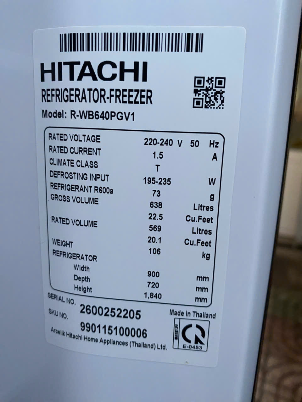 Tủ lạnh Hitachi 569 lít Inverter R-WB640PGV1 Mới 99% - Hình ảnh 6
