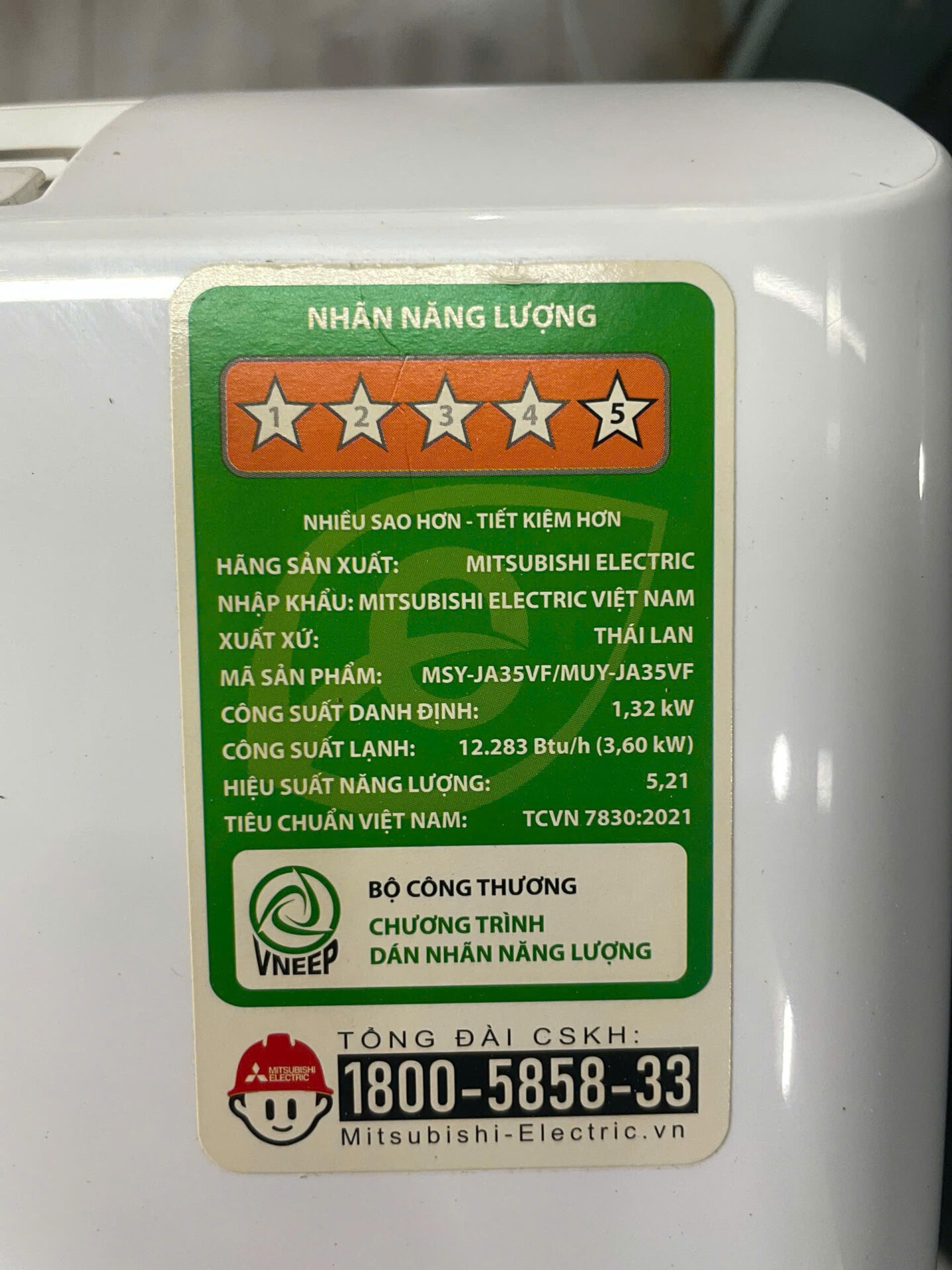 Máy lạnh Mitsubishi 1.5HP Inverter 2026 MSY-JA35VF - BH T3.2028 - Hình ảnh 7