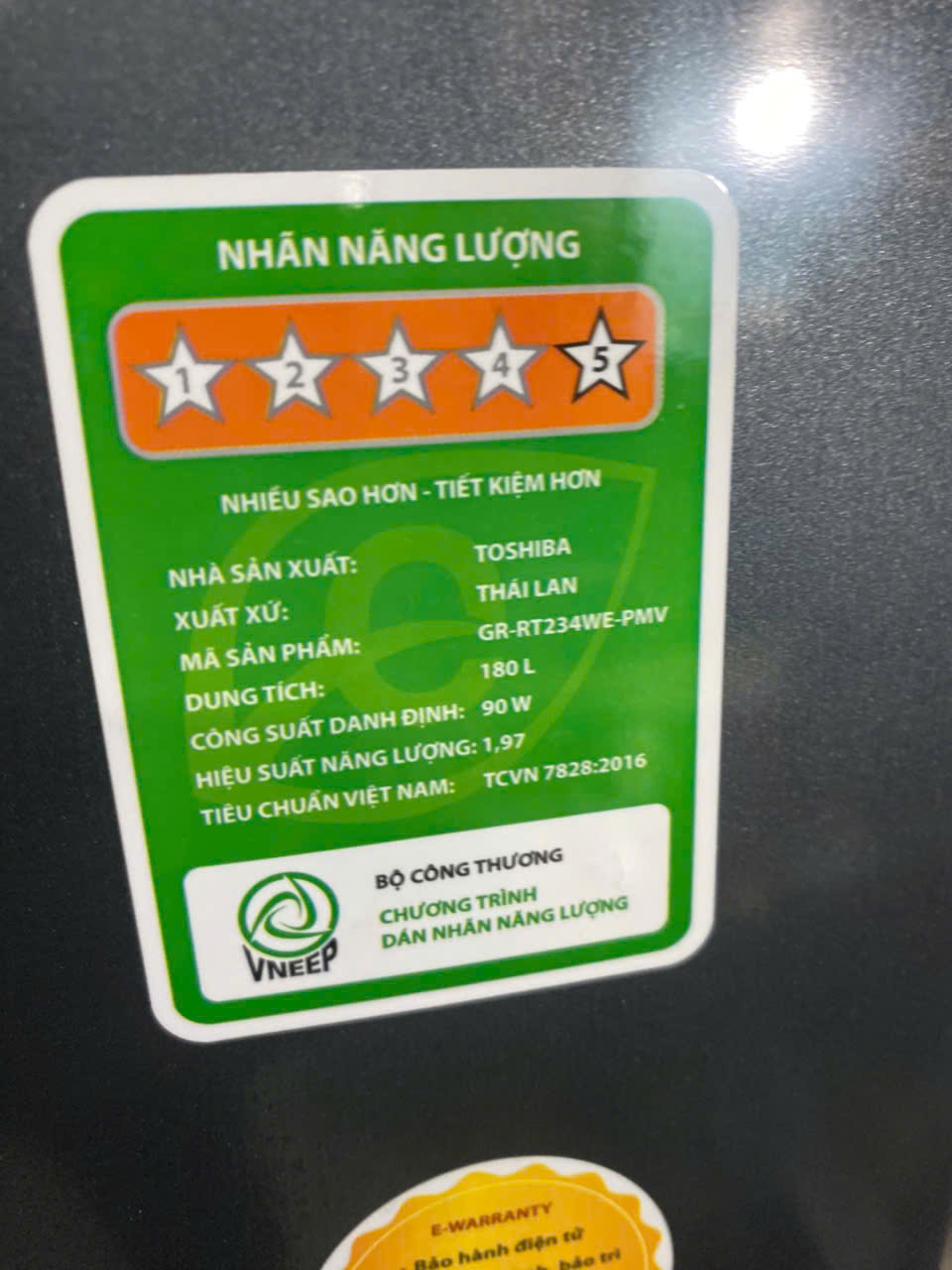 Tủ lạnh Toshiba 180 lít Inverter GR-RT234WE-PMV BH hãng 12 tháng - Hình ảnh 7