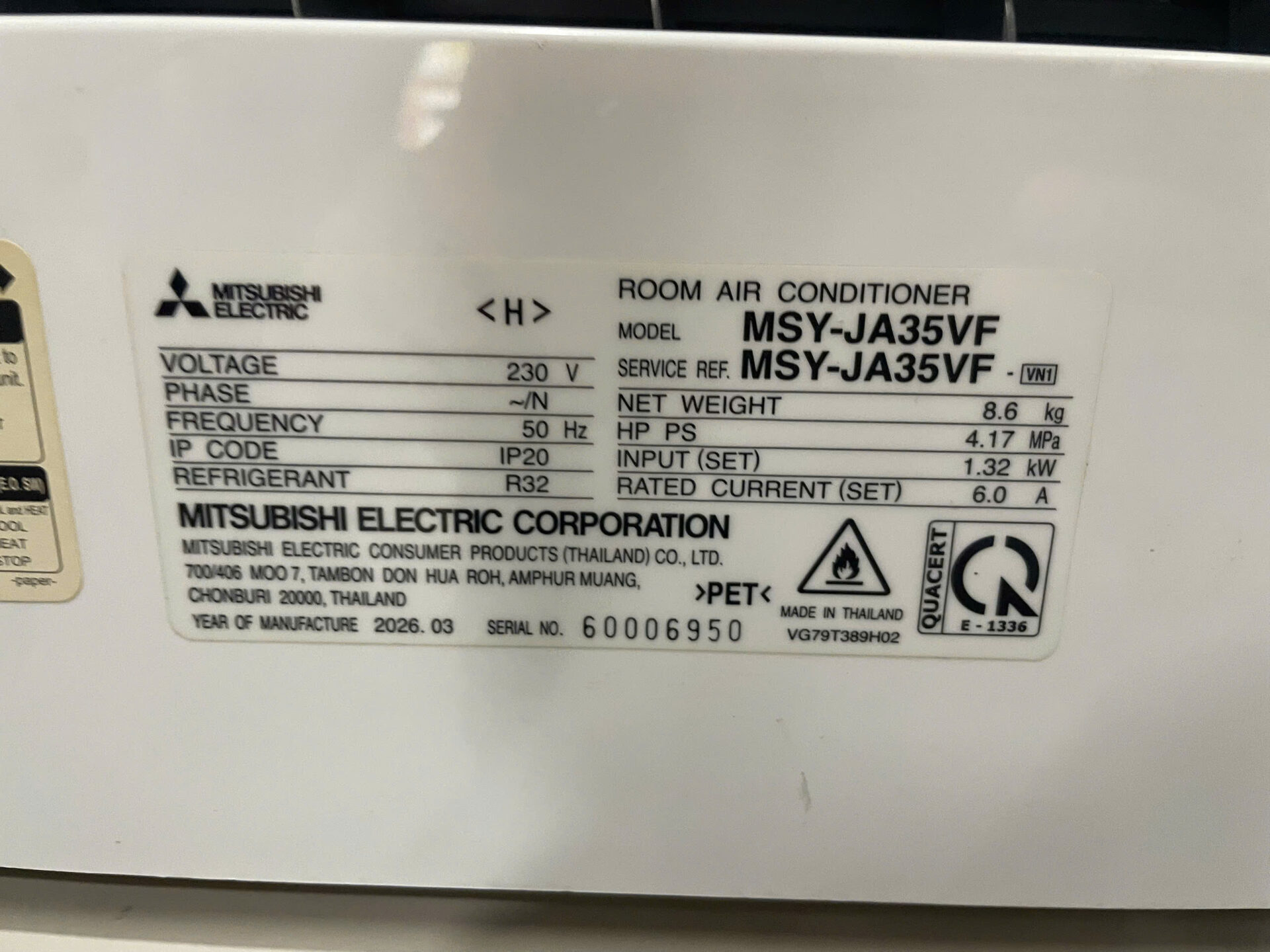 Máy lạnh Mitsubishi 1.5HP Inverter 2026 MSY-JA35VF - BH T3.2028 - Hình ảnh 8
