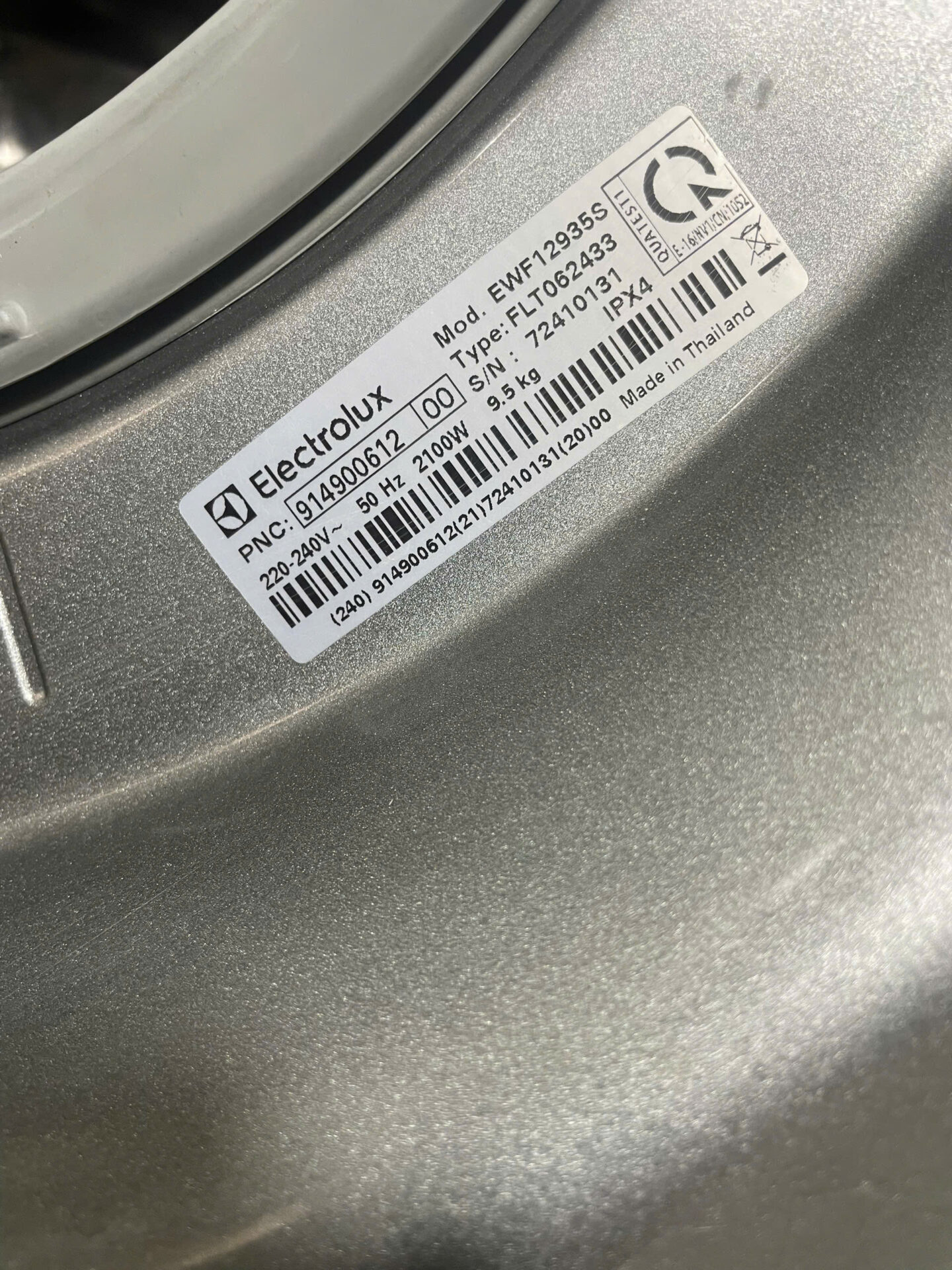 Máy giặt Electrolux 9.5kg Inverter EWF12935S - FreeShip - Hình ảnh 8